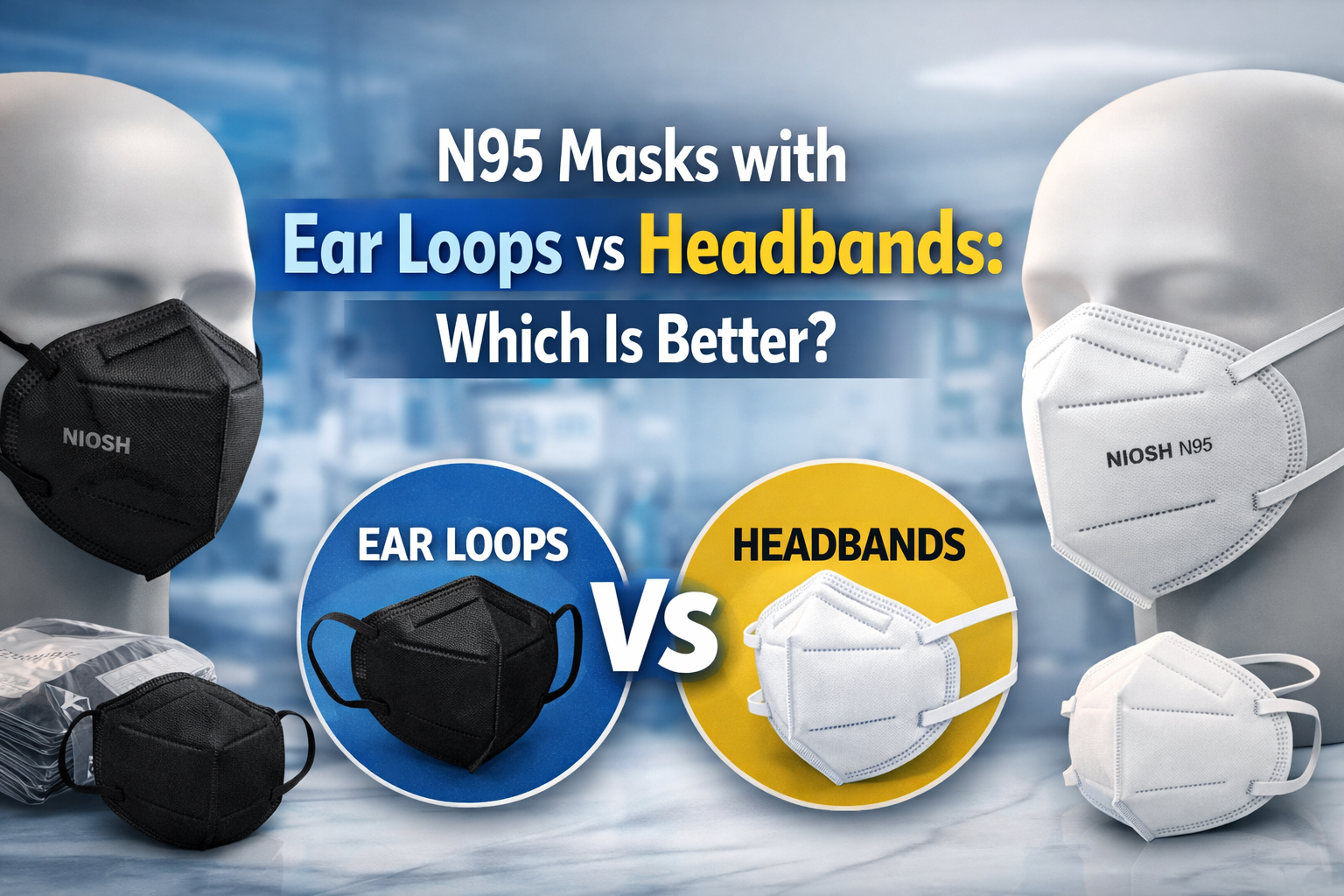 N95 Masks with Ear Loops vs Headbands – hakeemippe