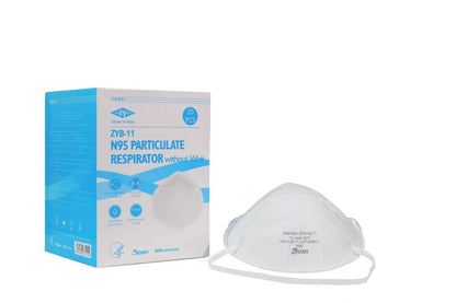 ZYB-II Pack of 20 NIOSH approved N95 Pre-Formed Cone Particulate Respirator Mask ZHONG YI Mask