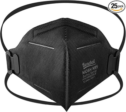 Benehal Black NIOSH Approved N95 Foldable Particulate Respirator Mask